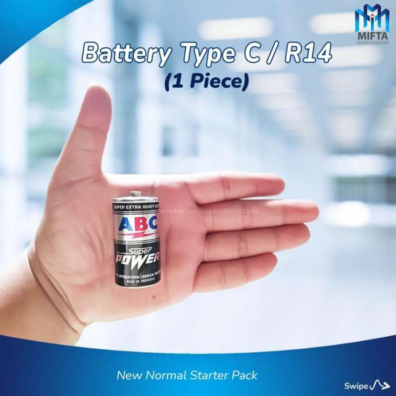 Jual Battery Tipe C / Baterai C / Baterai R14 / Baterai Abc Power R14 ...
