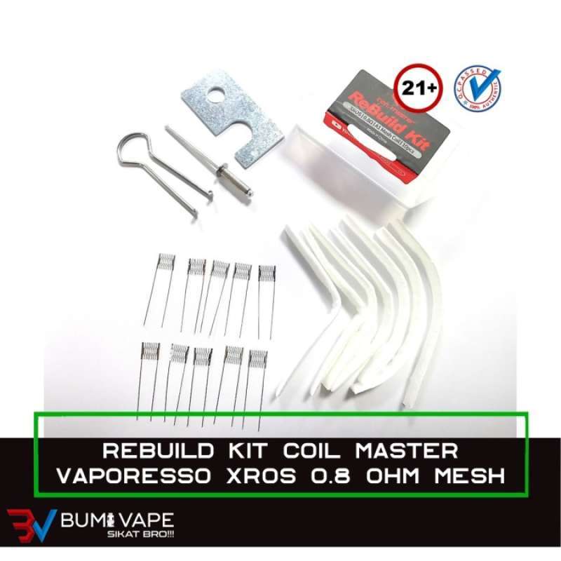 Jual Rbk Cartridge Xros 0.8 Ohm Mesh - Rebuild Kit Coil Master Original ...