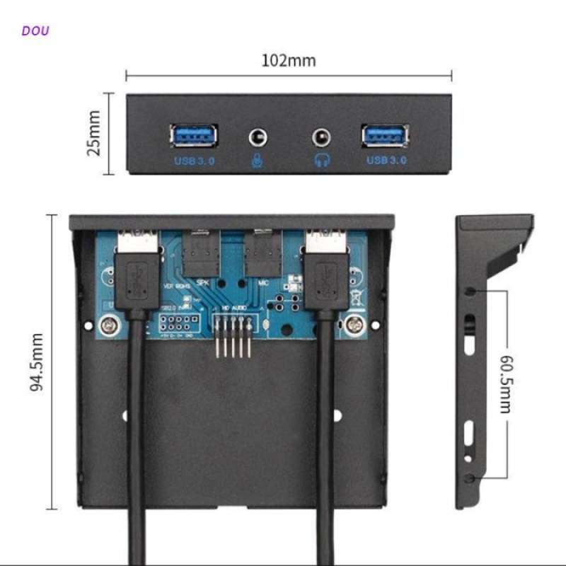 Buy 3.5 Inch Floppy Drive Front Panel USB Hub 2 Ports Usb 3 0 And 2