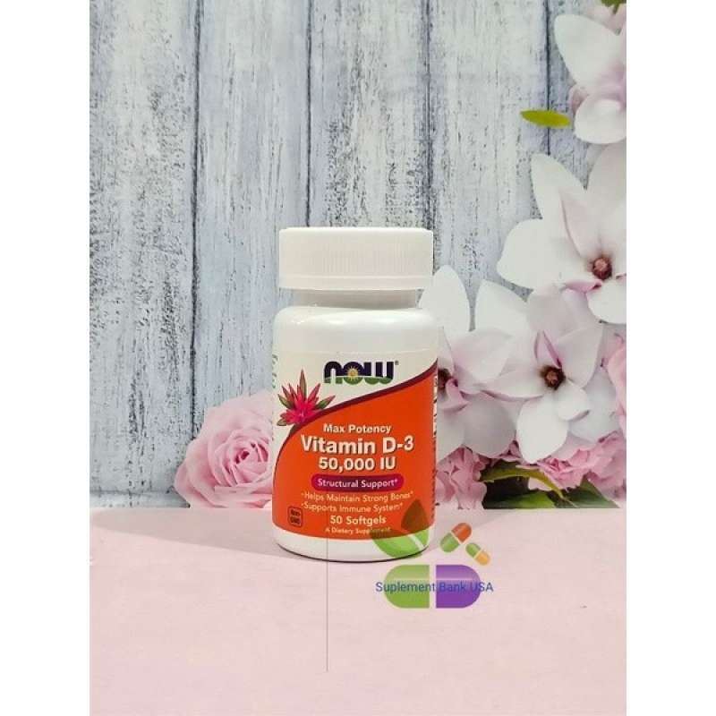 Jual (ORIGINAL) Now Vitamin D3 50,000iu 50 Sofgels Halal di Seller De