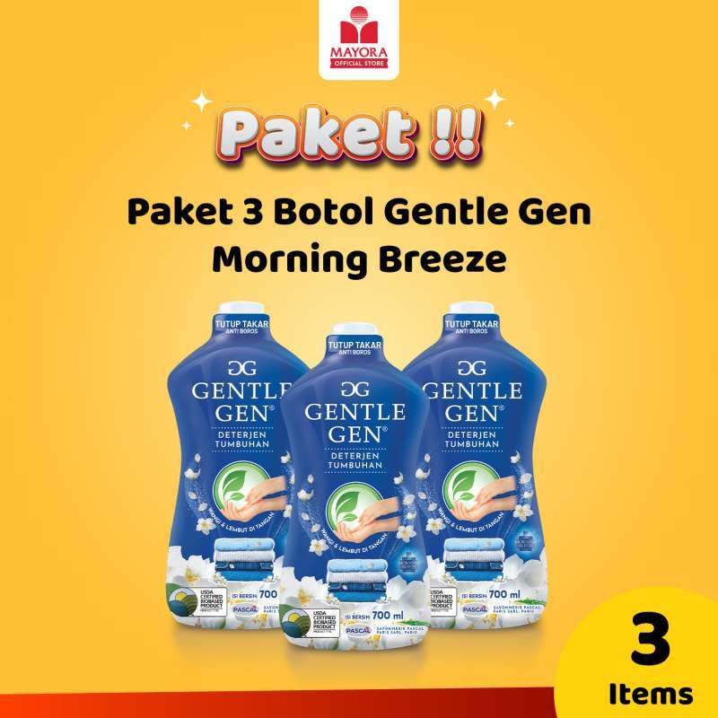 Promo Paket 3 Botol Gentle Gen Morning Breeze Diskon 16% di Seller ...