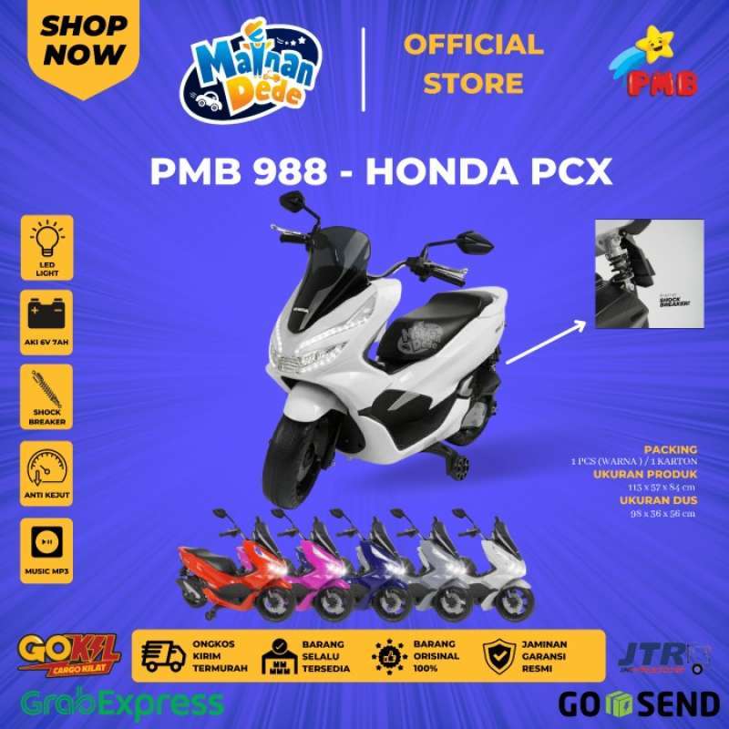 Promo Motor Aki Anak PMB 988 Honda PCX Lisensi Diskon 1% di Seller