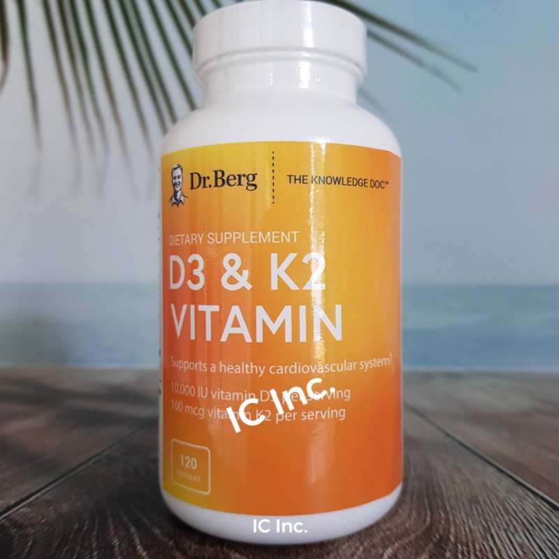 Jual (DIJAMIN ASLI) Dr Berg Vitamin D3 K2 MK7, 120 Caps di Seller De