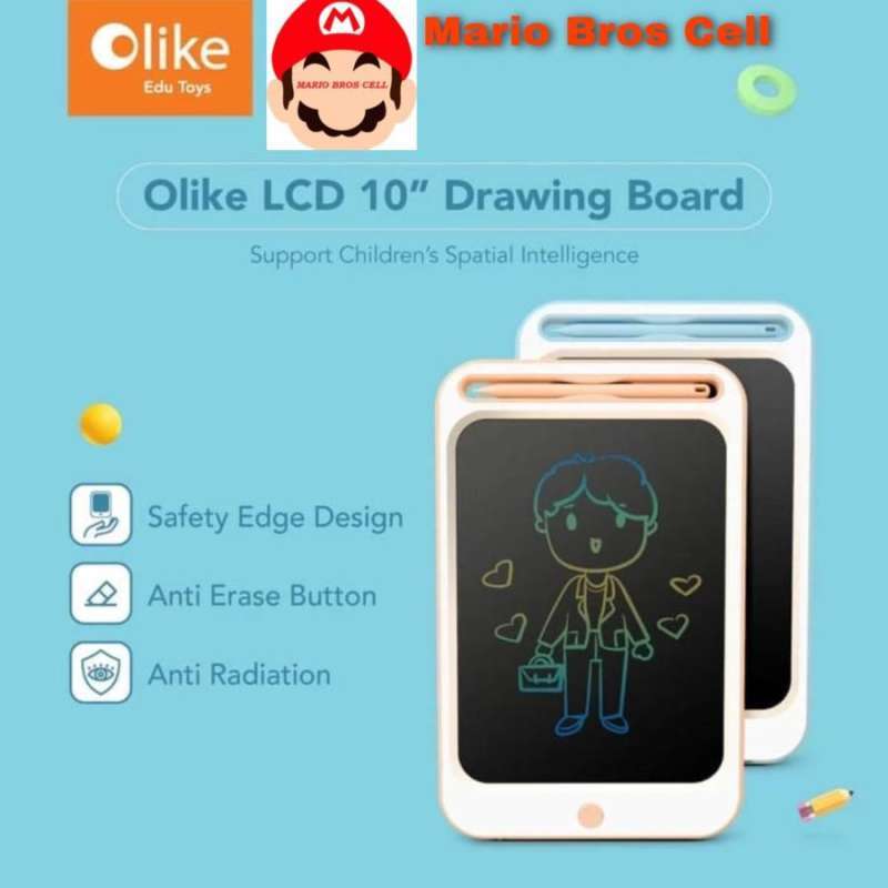 Jual LCD Drawing Writing Board 10 Original Olike Baby Blue di