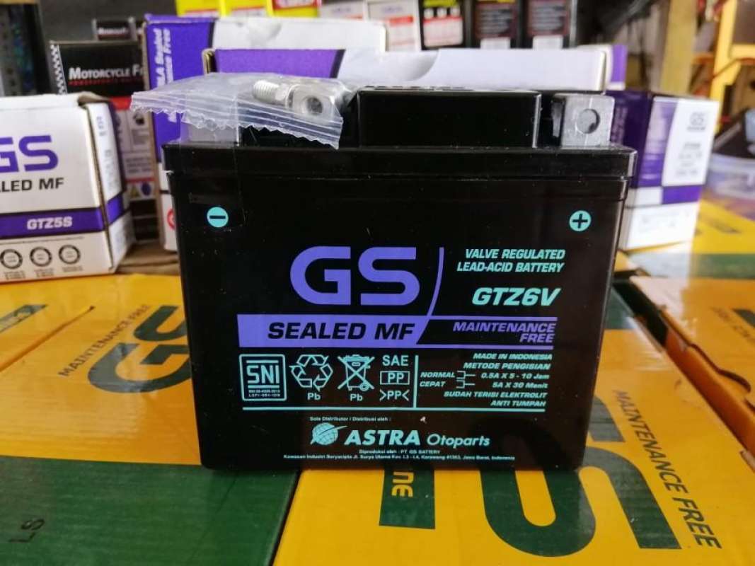 Jual Aki Motor GS ASTRA MF GTZ6V Honda Scoopy eSP ISS Original di