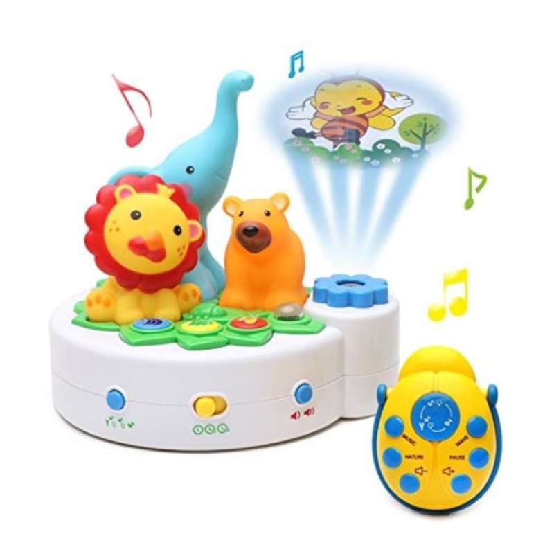 Jual Animal Music Projector With Remote Control Lampu Tidur Bayi di