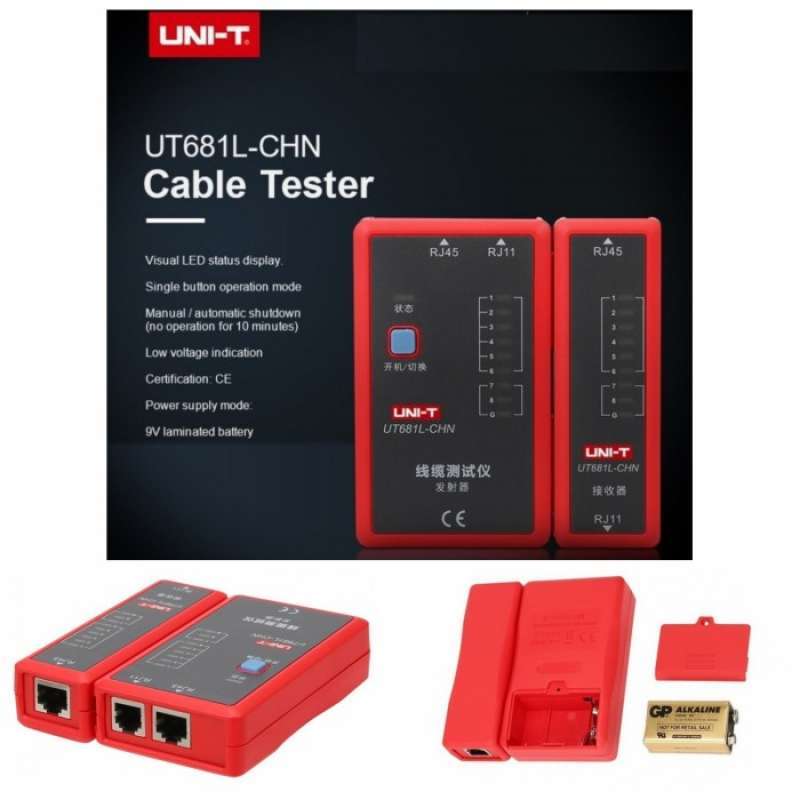 Promo UniT Ut681L Cable Test Rj11 Rj45 Alat Ukur Kabel