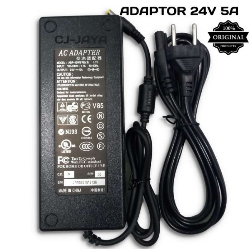 Jual Adaptor 24V 5A/Adapter 24Volt 5Ampere/Adaptor 24V 5A Berkualitas ...