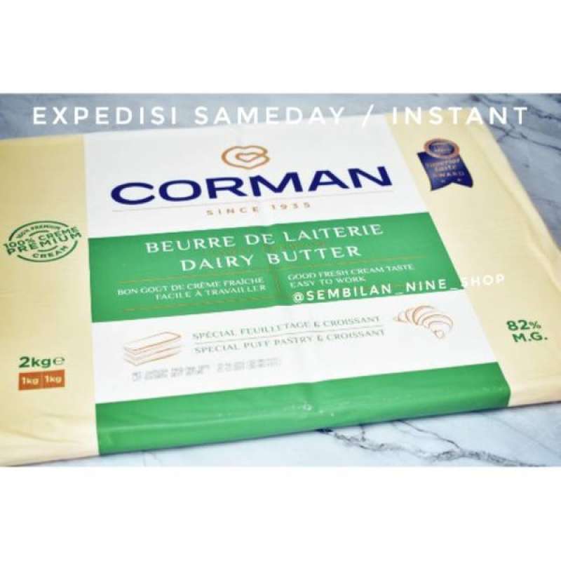Jual Corman 82 Dairy Butter Sheet 2 Kg Mentega di Seller