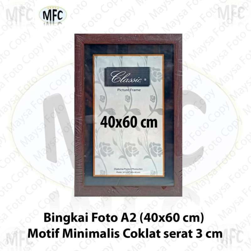 Jual Bingkai Foto Frame Pigura 40x60 Full 3cm Minimalis Hitam Dan Putih