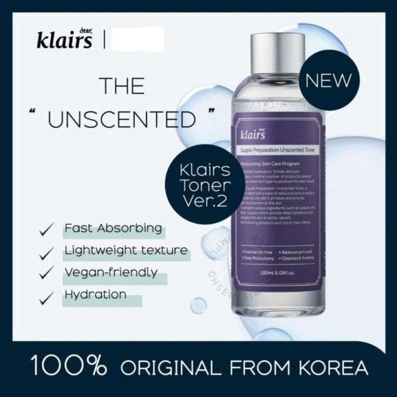 Jual DEAR KLAIRS Supple Preparation Unscented Facial Toner KOREA BPOM