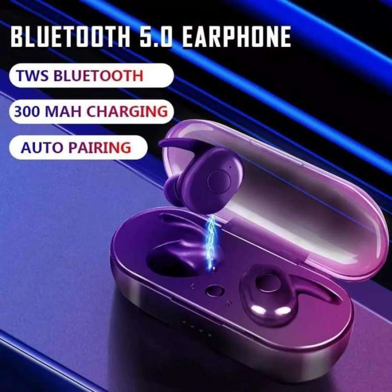 Jual Earphone Headset Bluetooth TWS Stereo / Mono Short Bass Mantap