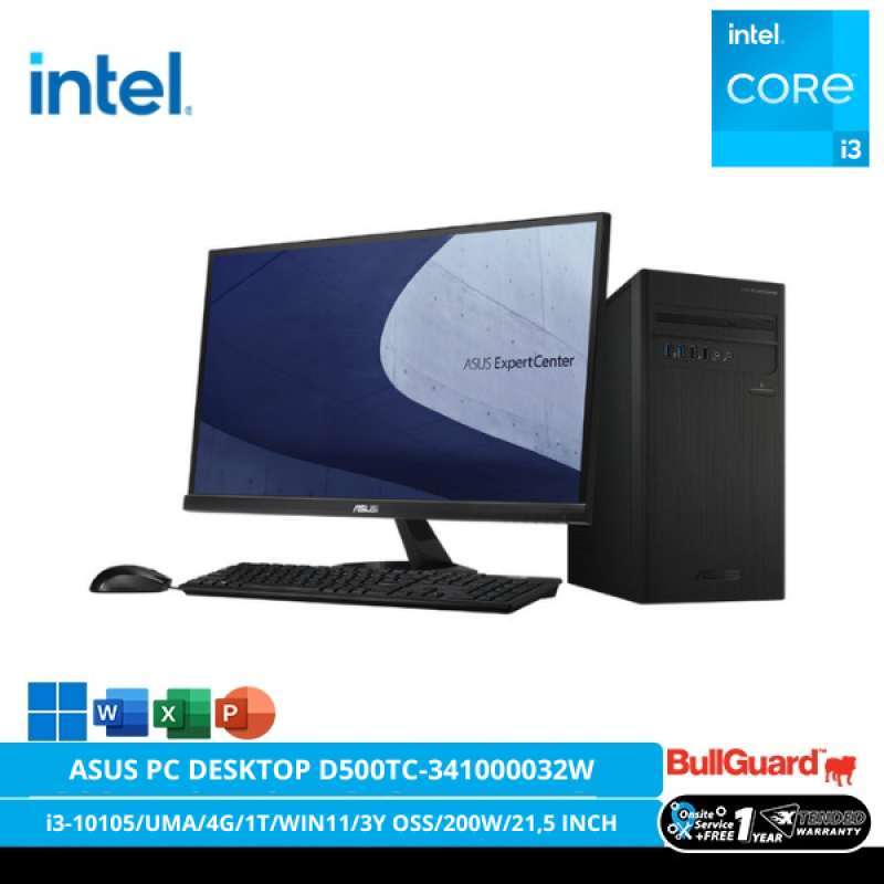Jual ASUS PC DESKTOP D500TC341000032W [i310105/UMA/4G/1T/WIN11/3Y OSS/200W/21,5 INCH] di