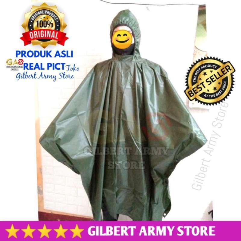 Jual Jas Hujan Ponco Hijau Tni Gilbert Army Store Standar Tni Murah