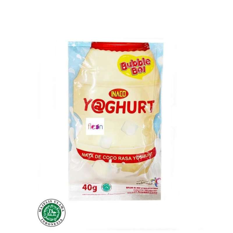 Jual Inaco YOGHURT Nata De Coco Bubble Boi 40 Gram di Seller Fleon Shop ...