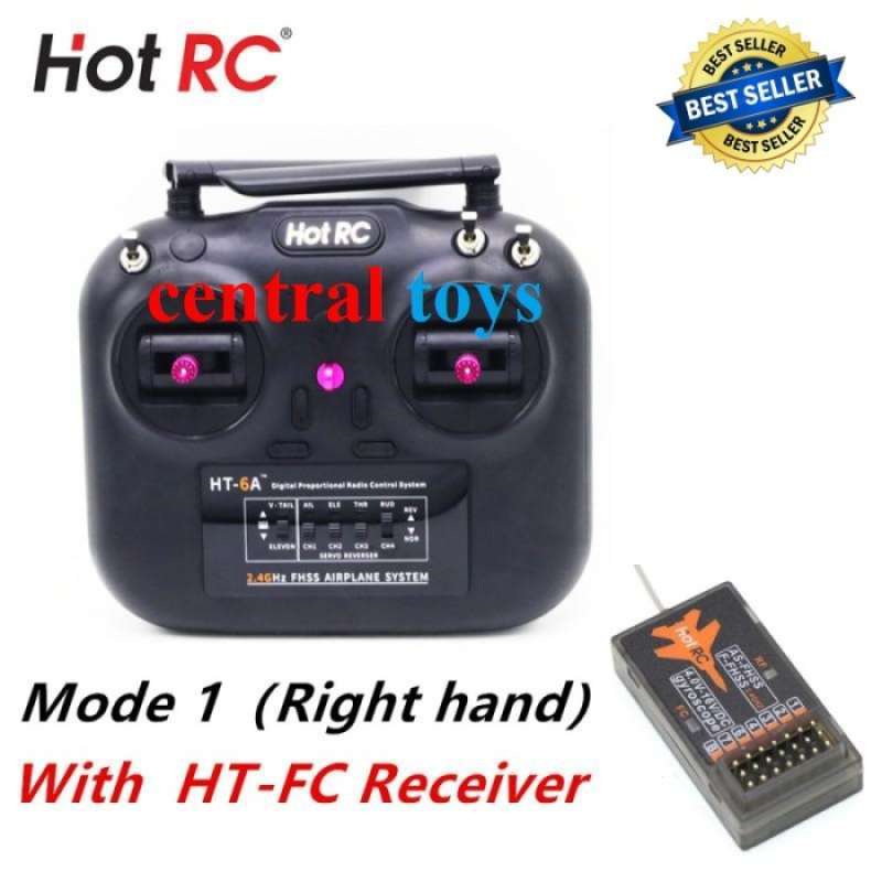 Jual Transmitter Hotrc Ht6A Ht6A + Receiver 6Ch Fpv Drone Rc Car Rc