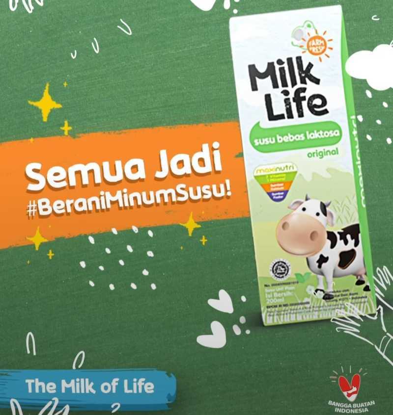 Promo Milk Life UHT Lactose Free Plain 200ml Susu Kotak Bebas Laktosa Putih Diskon 16 di Seller