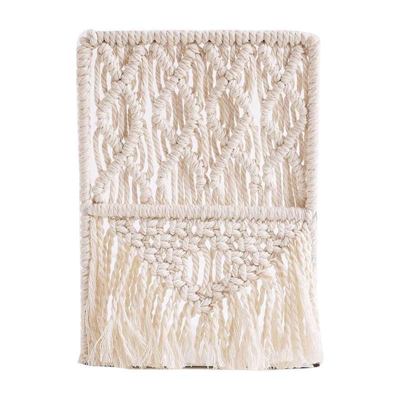 Promo Boho Macrame Bookends Bookshelf Stopper Holder Organiser Vinyl