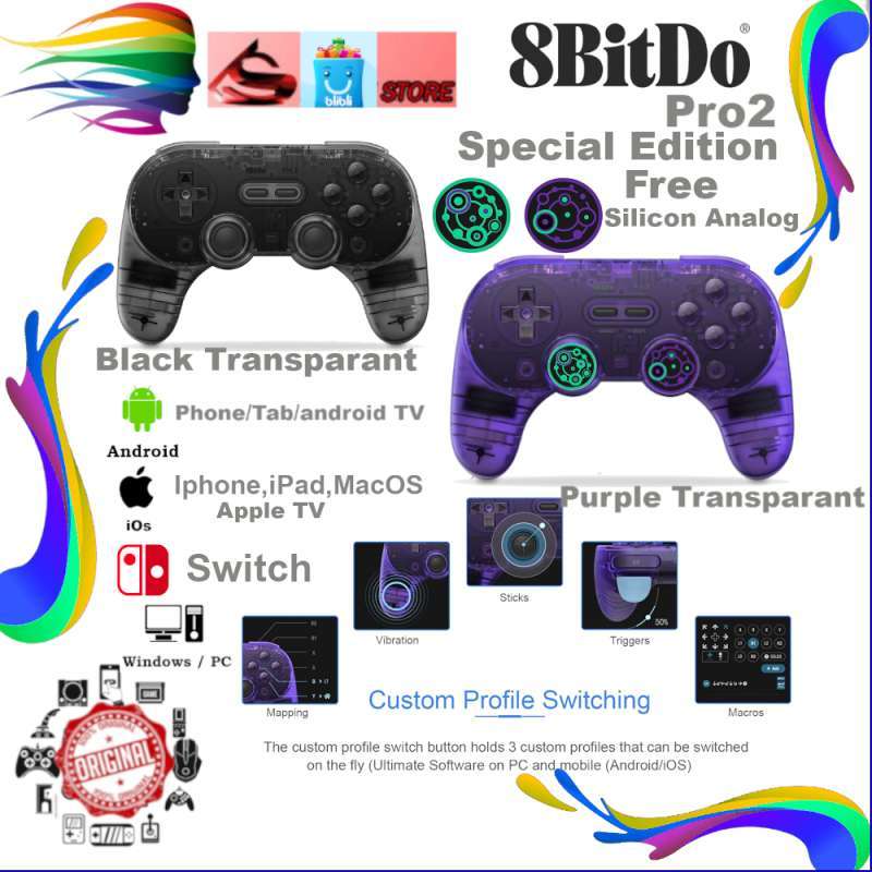 Promo 8BitDo Pro 2 Wireless BT Joystick Controller for Switch / PC ...