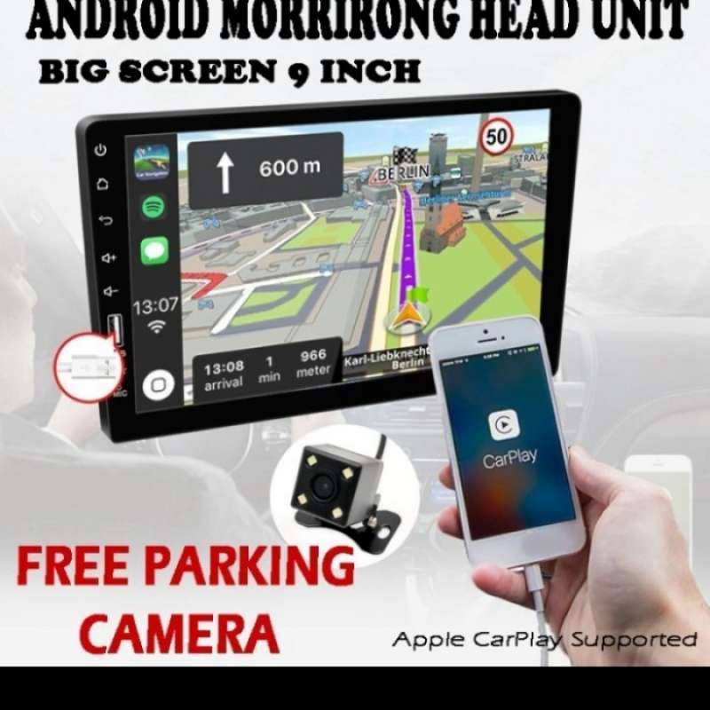 Promo Android iPhone miroring head unit MP5 doubeldin Layar 10 inci