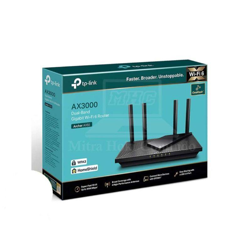 Jual Tplink Archer Ax55 Ax3000 Dual Band Gigabit Wifi 6 Router Di