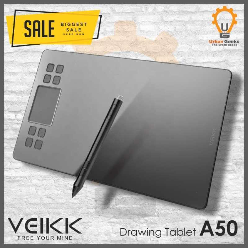 Jual VEIKK A50 Digital Graphic Drawing Pen Tablet Alt S640 Huion XP Pen