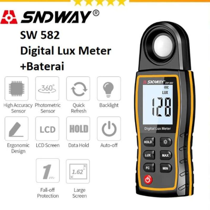 Promo Sndway Sw 582 Digital Lux Meter Light Meter Ukur Intensitas ...