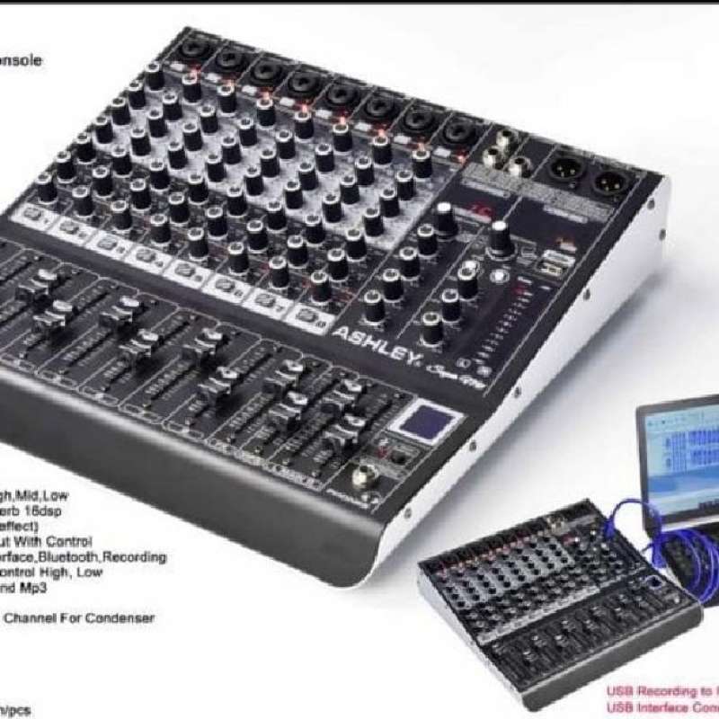 Jual MIXER MUSIC ASHLEY SUPER M8 / MIXER AUDIO ASHLEY 8 CHANNEL