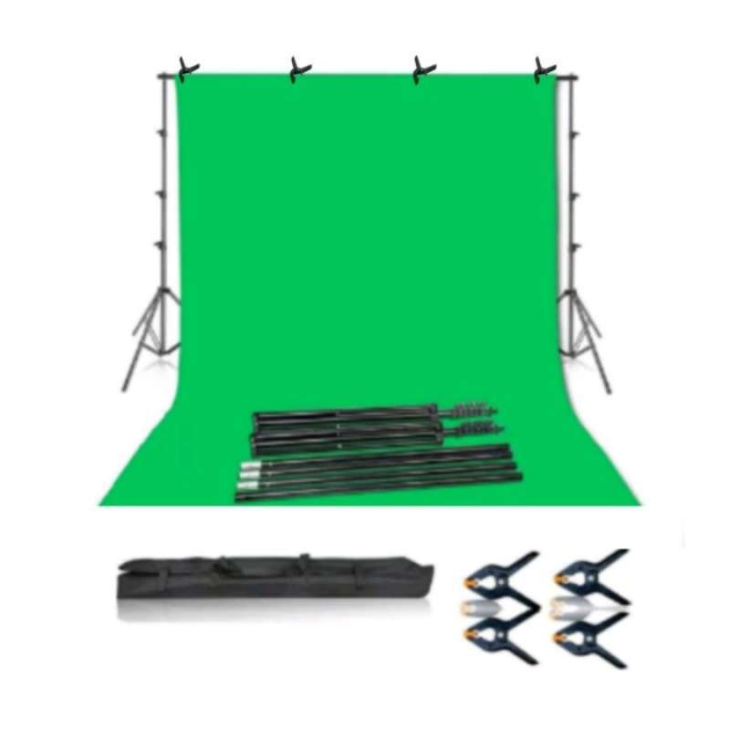 Promo Green Screen Background Stand Tinggi 2,5M Lebar 3M Lengkap 4