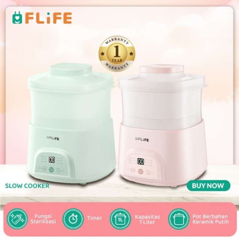 Promo FLIFE Slow Cooker 1 Liter Model FC30NC01 Multifungsi Baby