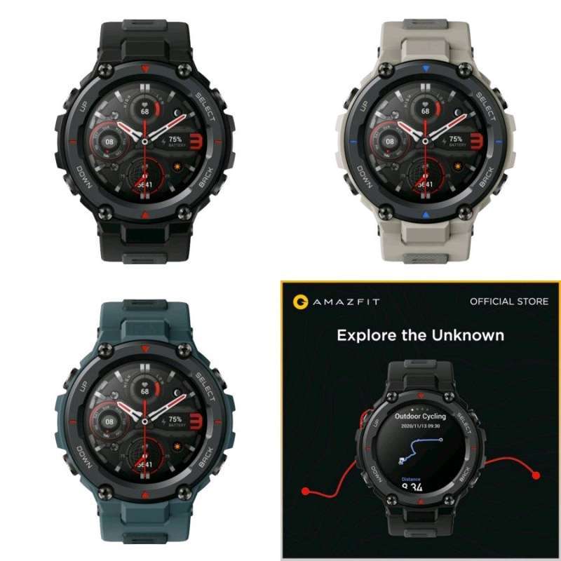 Jual Amazfit T-Rex pro smartwatch sport military grade amoled di Seller ...