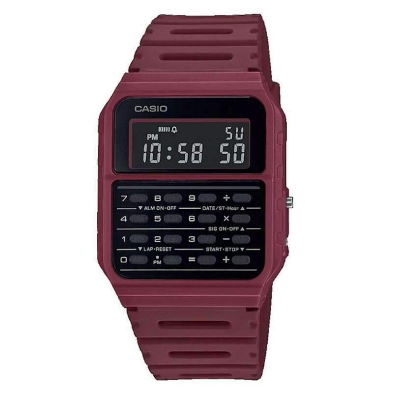 Jual CASIO CA53WF4BDF Jam Tangan Calculator / Kalkulator Merah