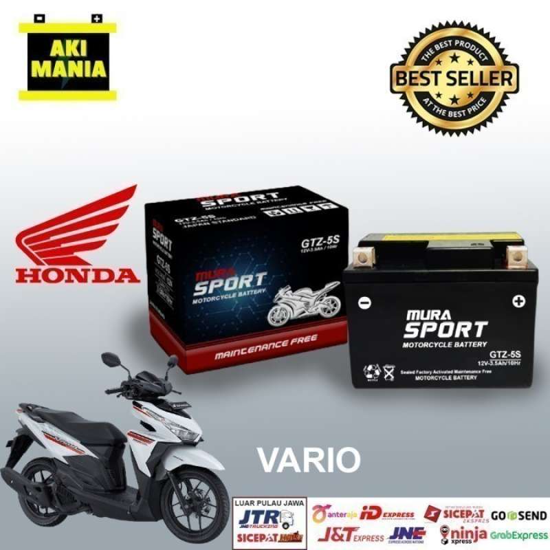 Jual Aki motor murah honda vario accu GTZ5S aki murasport berkualitas