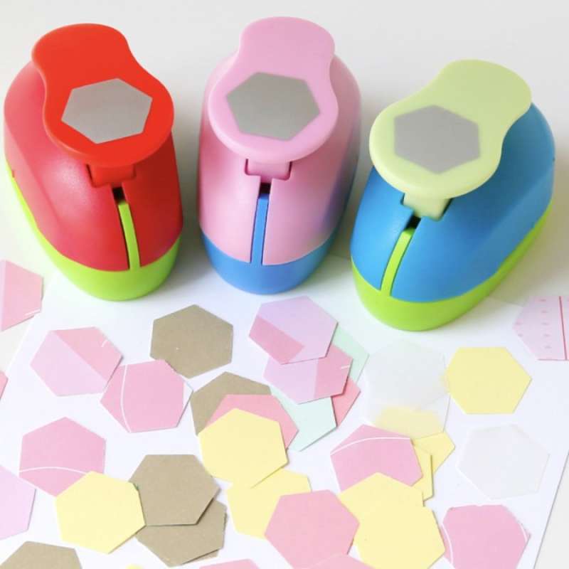 Promo Paper Punch Hexagon 1 inch Punch kertas pola hexagon Patchwork