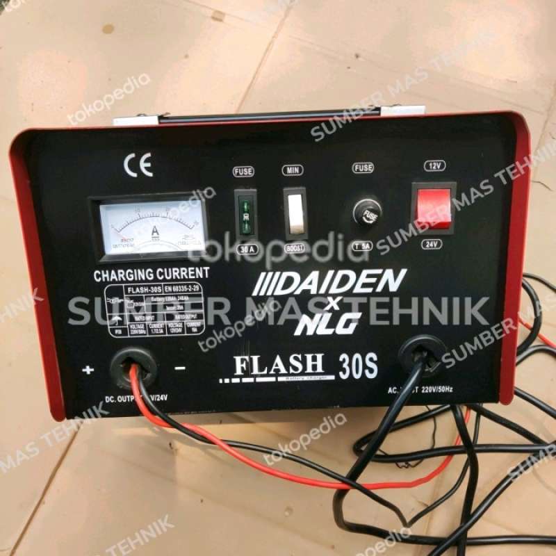 Jual BATTERY CHARGER NLG DAIDEN FLASH 30S ALAT CAS AKI TRAVO SETRUM AKI