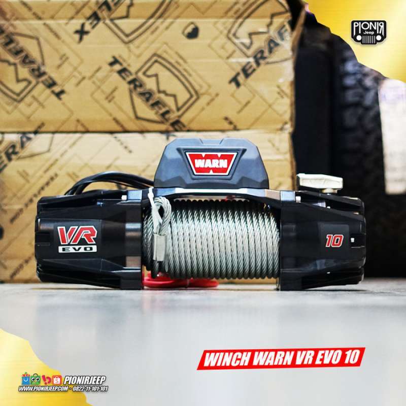 Jual New Warn Winch VR EVO 10 Gen 3 WARN Steel Rope 4.5 Ton Original di