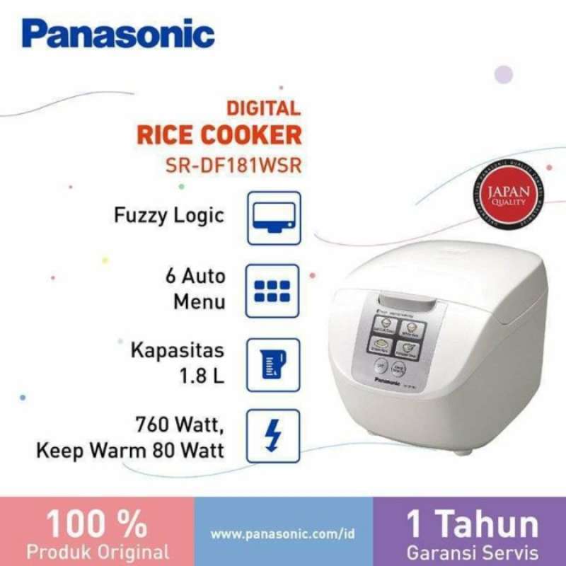 Promo Panasonic Rice Cooker 4in1 Digital, penanak nasi / bubur SRDF181