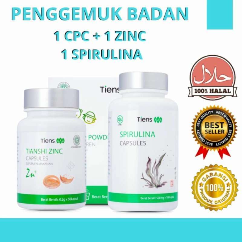 Jual PENGGEMUK BADAN LENGKAP ZINC SPIRULINA KALSIUM ANAK di
