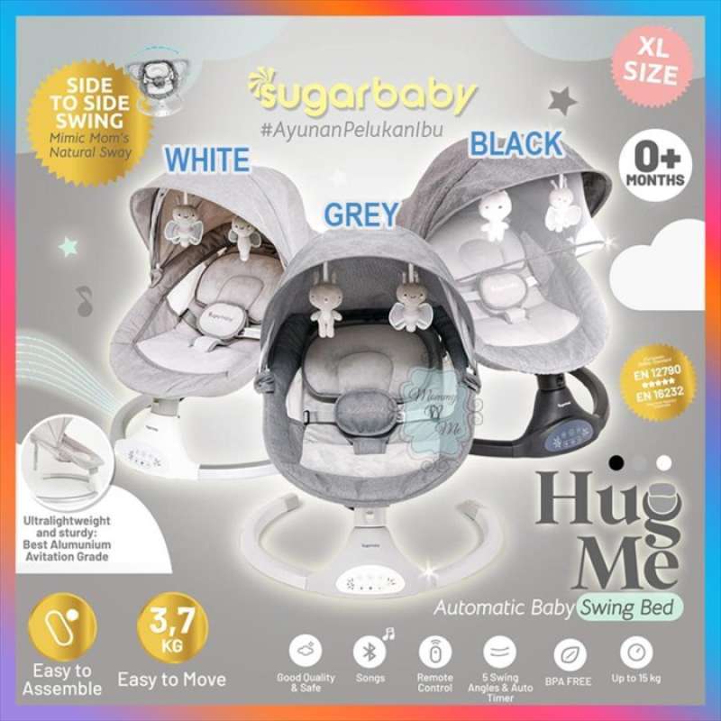 Jual SUGARBABY HUG ME AUTOMATIC BABY SWING BED GREY di Seller Store Hanzo Karet Tengsin, Kota