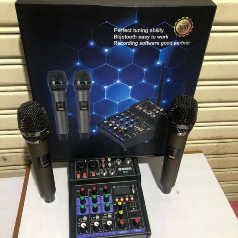 Promo MIXER MIC AUDIO YAMAHA G4 FREE 2 MIC WIRELESS Diskon 10 di