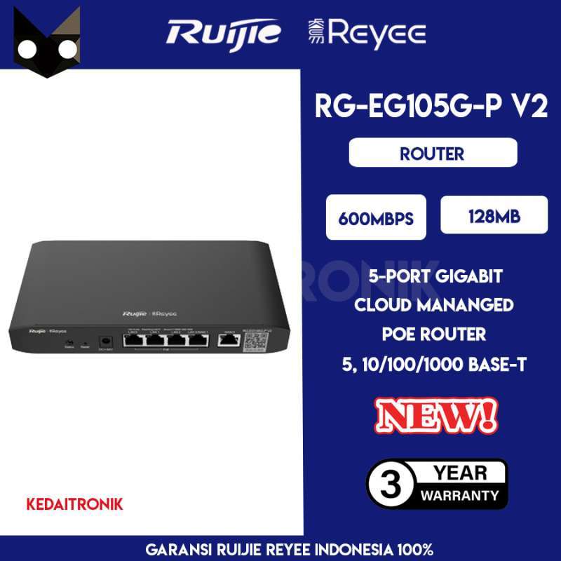 Jual Router Ruijie Reyee RG-EG105G-P V2 Reyee Cloud Managed PoE Router ...
