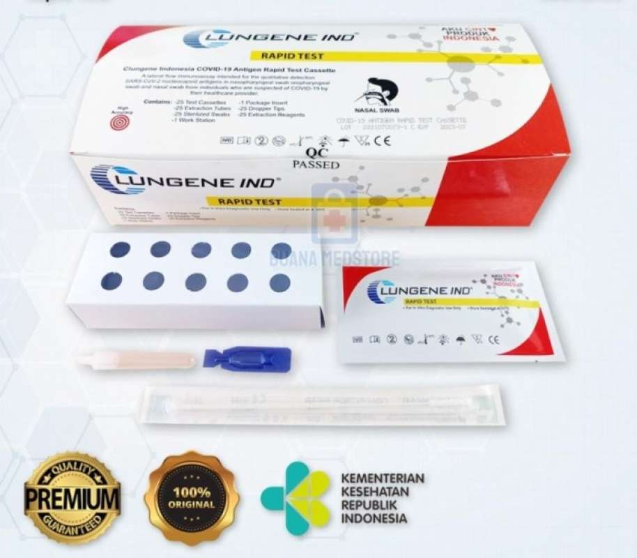 Jual Alat Tes Swab Antigen Clungene Lungene Merah Putih AKD kemenkes