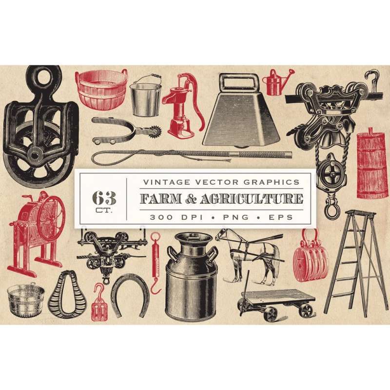 Jual Farm Agriculture Vector Graphics Di Seller Digital Black Market ...