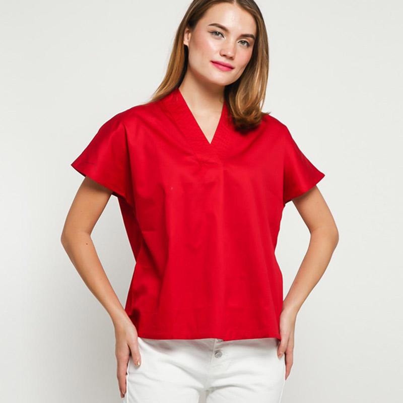 Jual Just Fashion Blouse Wanita MERAH Semua Ukuran di Seller Just
