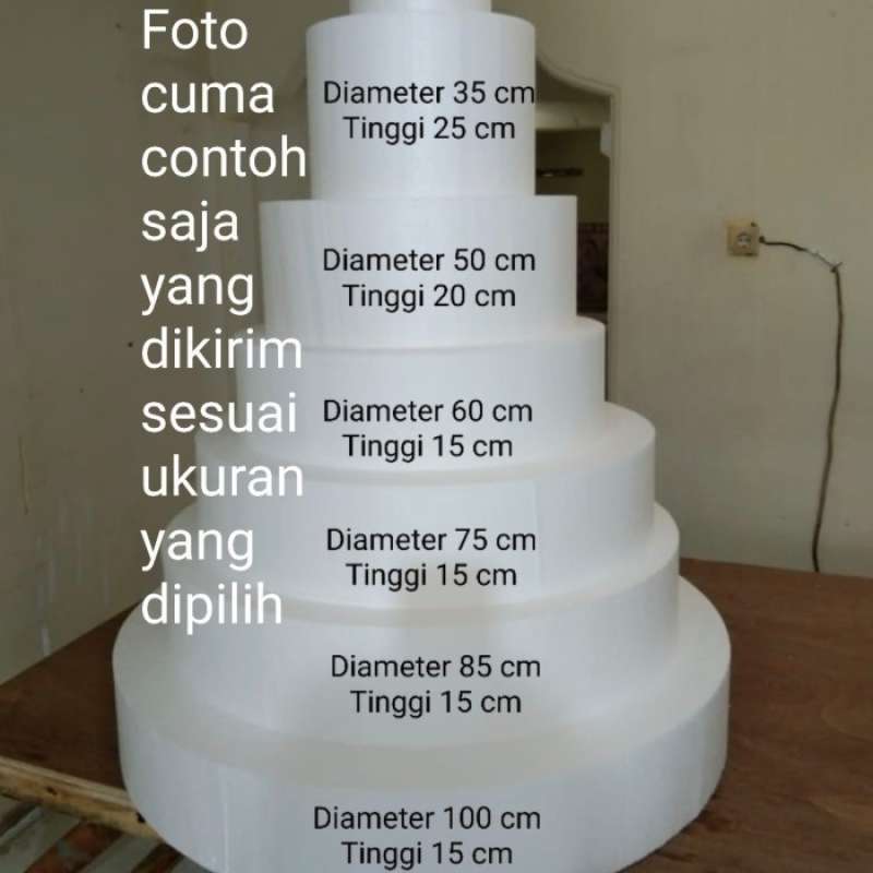 Jual Ukuran 95, 100cm Tinggi 21 s/d 30cm Dummy Cake Styrofoam Tinggi