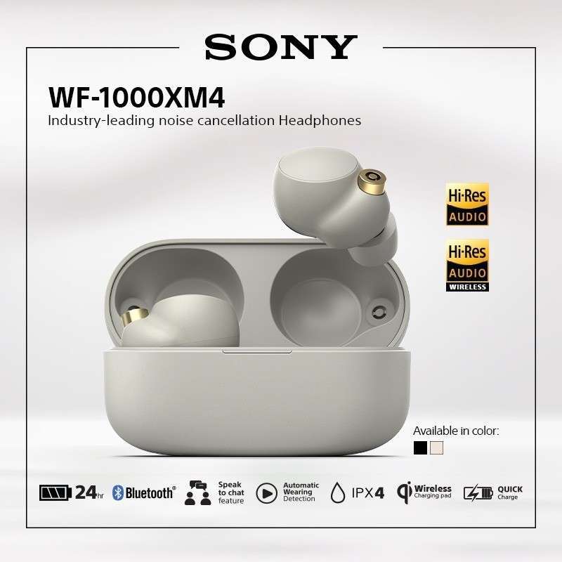 Jual SONY WF-1000XM4 Noise Canceling Truly Wireless Headset Bluetooth ...