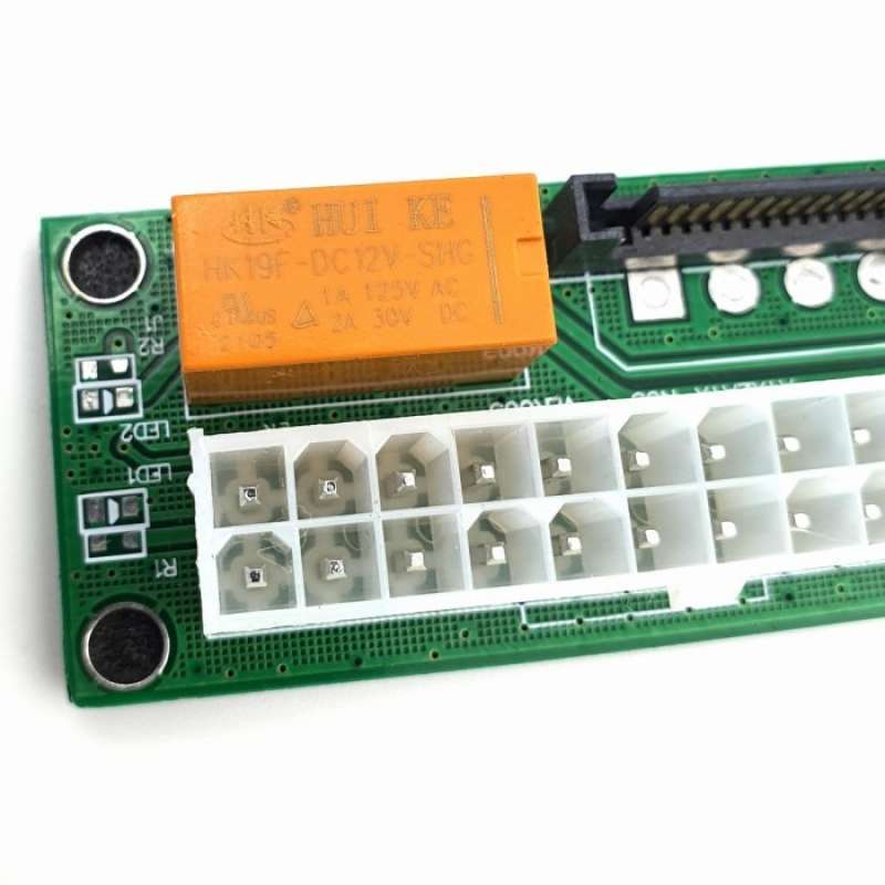 Jual Dual power supply motherboard relay sata for mining double mobo