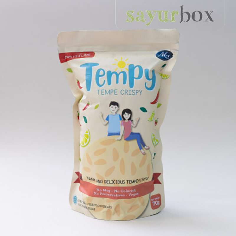 Jual Tempeh Tempy Crispy Chili Lime 70 gram Sayurbox JKT di Seller