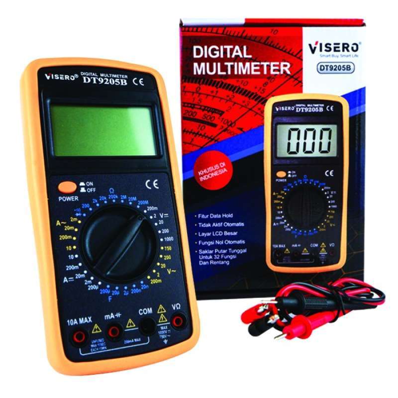 Jual Multimeter digital jumbo DT9205 VISREO / Multitester digital