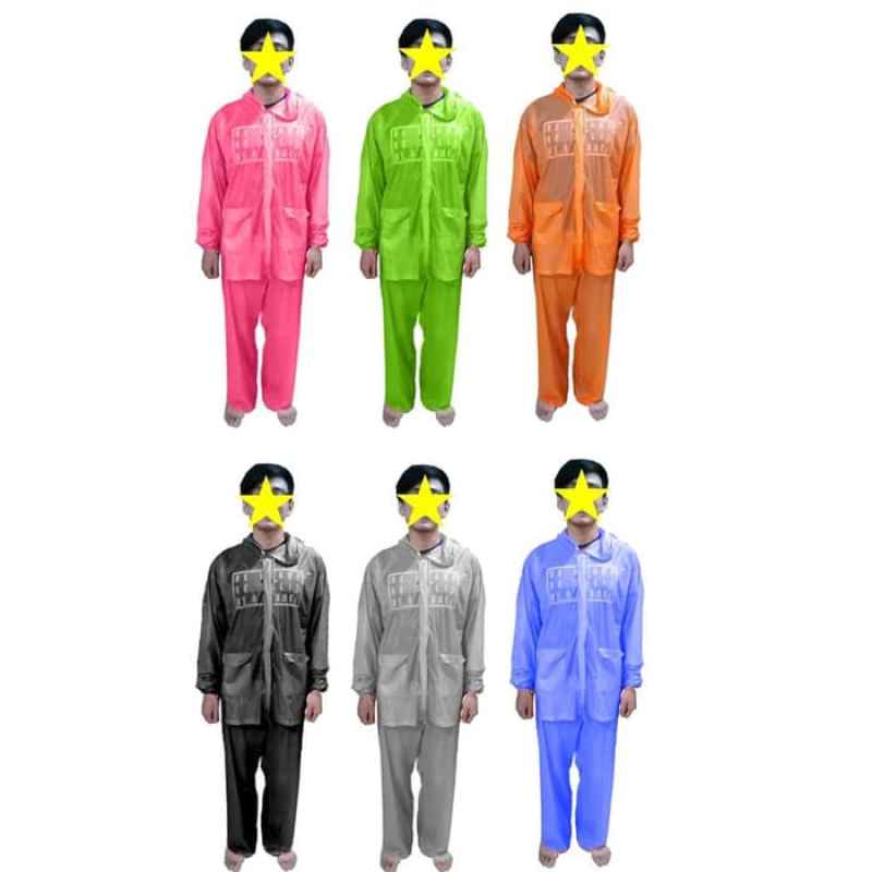 Promo Elmondo Jas Hujan Stelan Ceria 935 Merah Muda Multicolor  MULTI